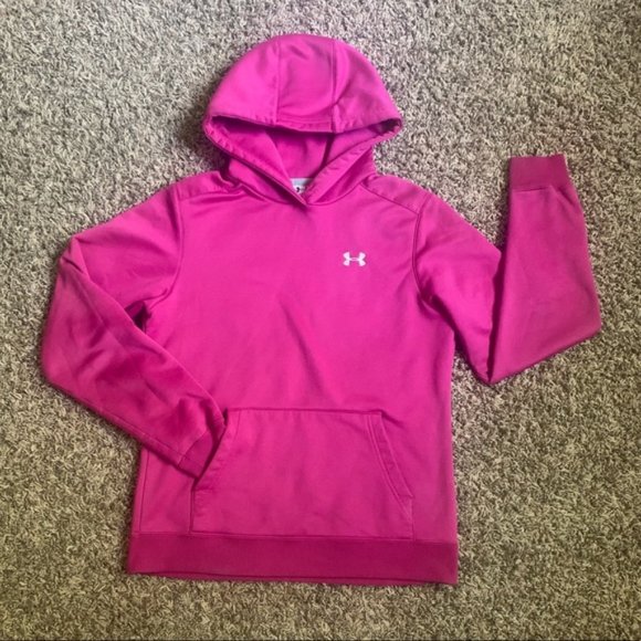Tops - UNDER ARMOUR Magenta Pullover Hoodie Sweatshirt Size S